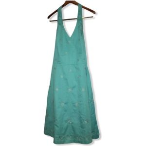 Ann Taylor Halter top dress Turquoise size 8P